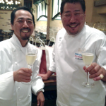 米田シェフと乾杯