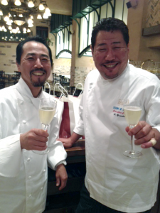 米田シェフと乾杯